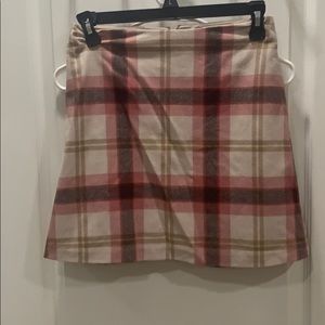 Aritizia Winifred Pink Plaid Mini Skirt
